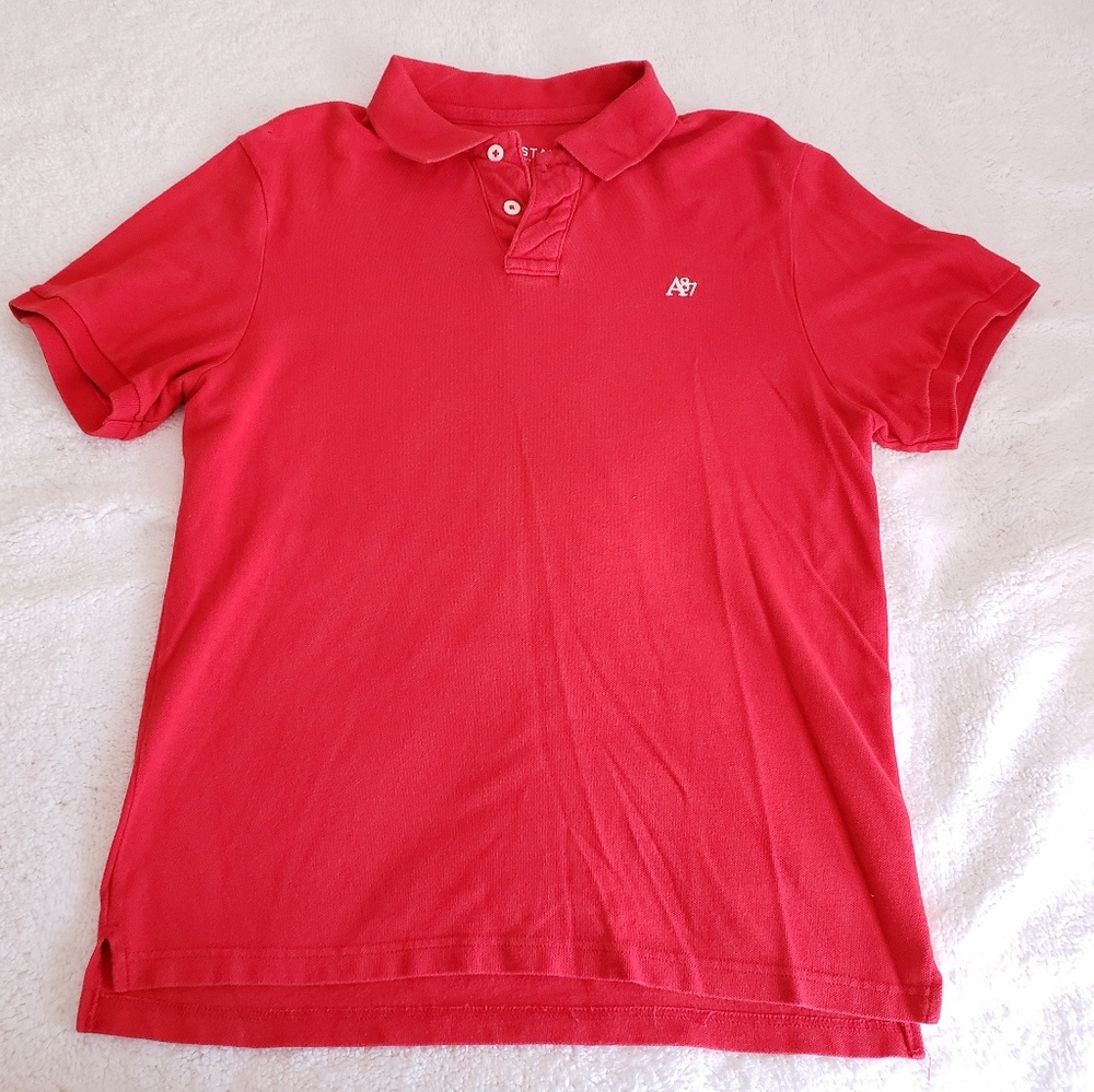 Aeropostale Red Mens Large Polo Shirt